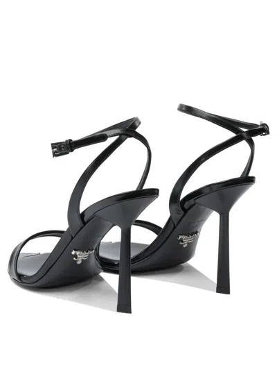 Prada Stylish Pointed Toe Sandals For Women In Black
