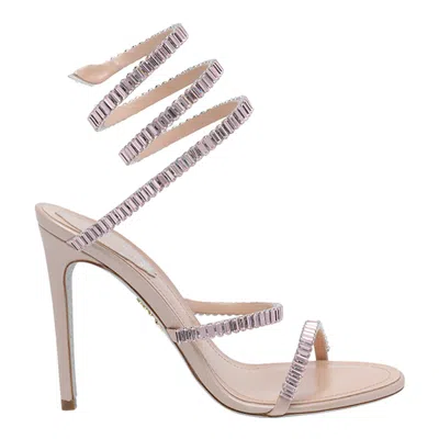 René Caovilla Embellished Cleo Spark Sandals 105 In Pink