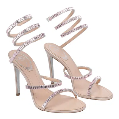 René Caovilla Embellished Cleo Spark Sandals 105 In Pink