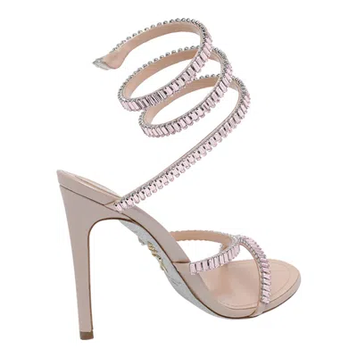 René Caovilla Embellished Cleo Spark Sandals 105 In Pink