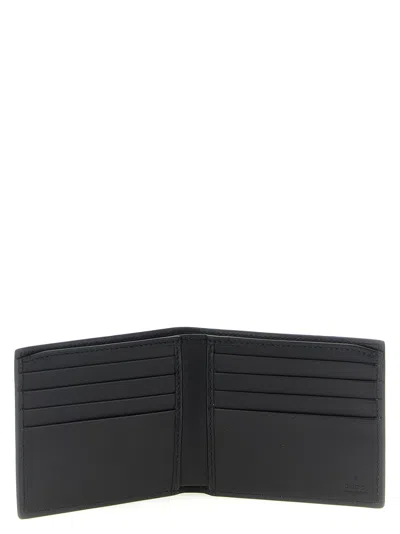 Gucci Black Gg Emblem Bi-fold Wallet In Black
