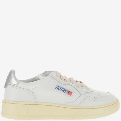 Autry Low-top Sneakers With Perforated Detailing And Metallic Accents In White