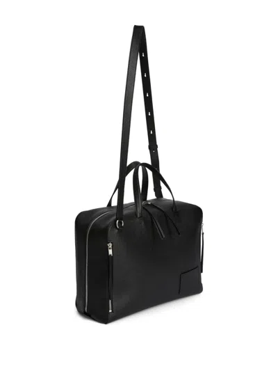Jil Sander Leather Briefcase In Black