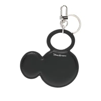 Coperni Black Mickey Charm Keychain In Black