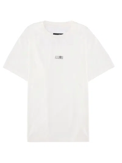 Mm6 Maison Margiela Mm6 By Maison Margiela Minimalist Logo Short Sleeve T-shirt In White