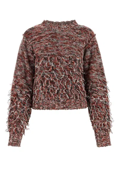 Durazzi Milano Embroidered Cotton Blend Sweater In Multi