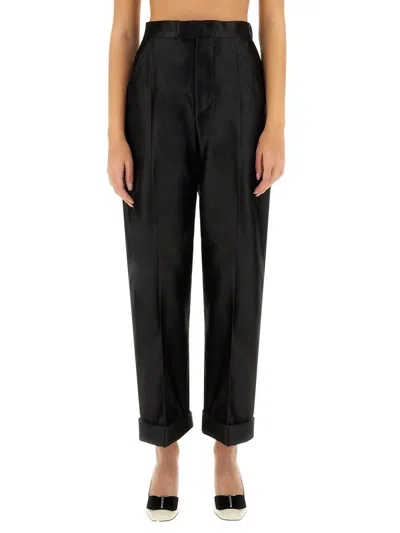 Tom Ford Silk Pants In Black