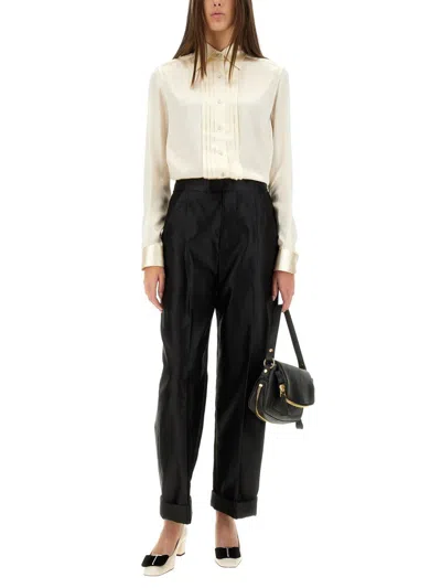 Tom Ford Silk Pants In Black