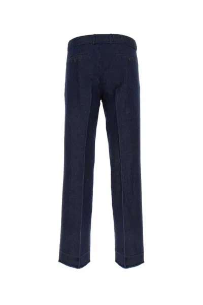 Lanvin Men Dark Blue Denim Pant In Blue