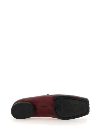 Uma Wang Deep Red Carbon Fiber Flats In Burgundy