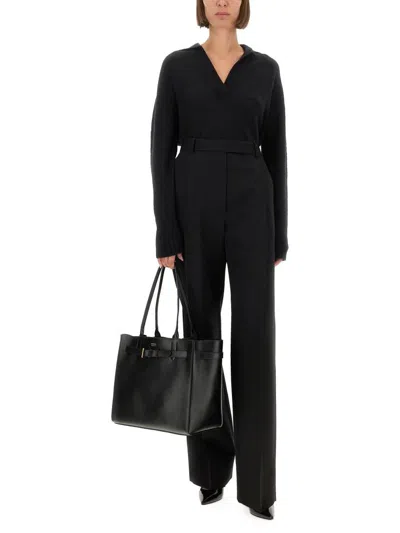 Tom Ford Sharp Wool Pants With Pleats In Black