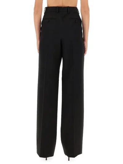 Tom Ford Sharp Wool Pants With Pleats In Black