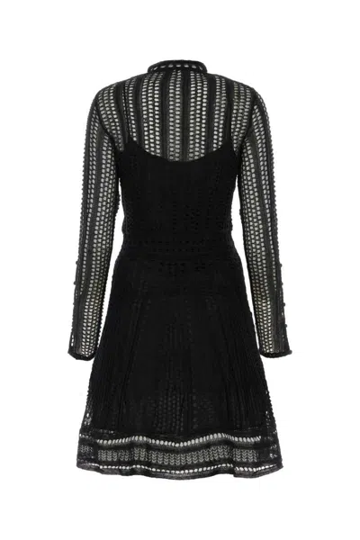 Chloé Chloe Black Linen Blend Mini Dress In Black