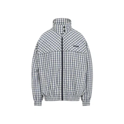 Prada Jacket High Collar Elastic Cuffs Hem In Multi