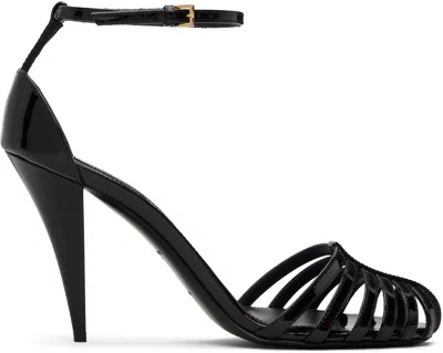 Givenchy Black Ankle-strap Heels In Black