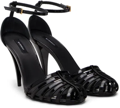 Givenchy Black Ankle-strap Heels In Black