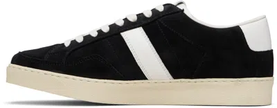 Tom Ford Blake Sneakers Suede Upper Contrast Stripe Rubber Sole In Black