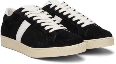 Tom Ford Blake Sneakers Suede Upper Contrast Stripe Rubber Sole In Black