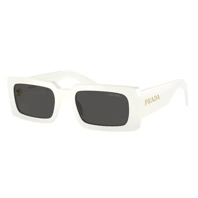 Prada Dark Grey Rectangular Ladies Sunglasses Pr A07s 1425s0 52 In Black