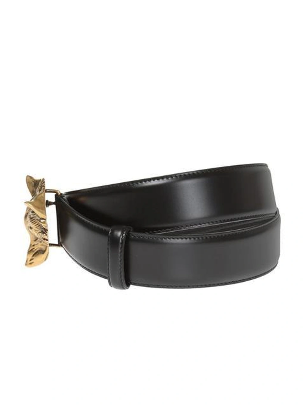 Gucci Men s Leather Belt With Wolf Buckle In Black ModeSens