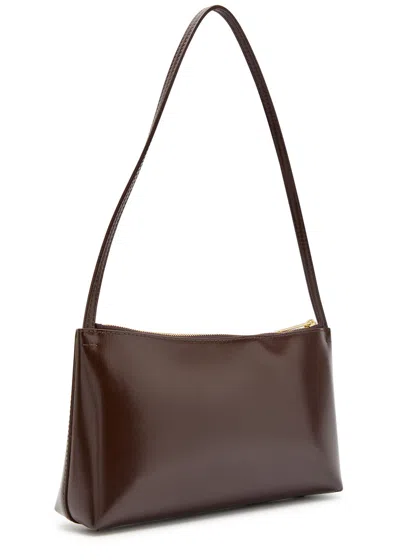 Mansur Gavriel Gaia Smoothed Leather Shoulder Bag In Brown