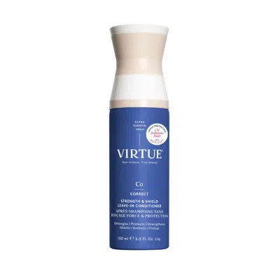 Virtue Strength & Shield Leave-in Conditioner With Heat Protectant 5 Oz/150 ml In Blue