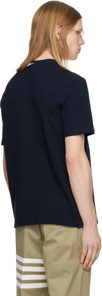 Thom Browne Signature Loopback Oversized T-shirt In Black