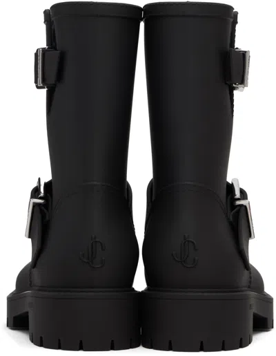 Jimmy Choo Biker Rain Black Tpu Rain Boots Black 42 In Black