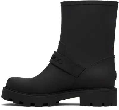 Jimmy Choo Biker Rain Black Tpu Rain Boots Black 42 In Black