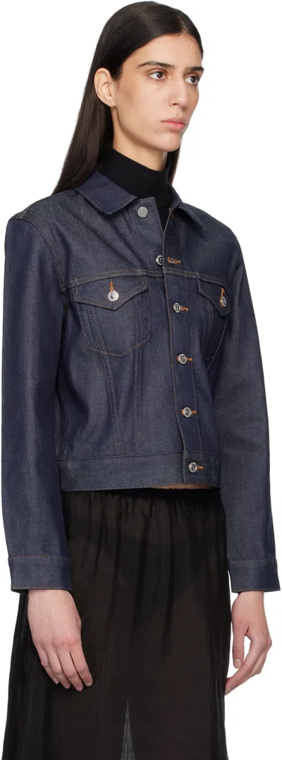 A.p.c. A. P.c. Dion Contrast-stitching Jacket In Blue