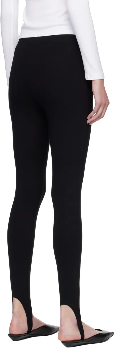 Leset Black Rio Stirrup Leggings In Black