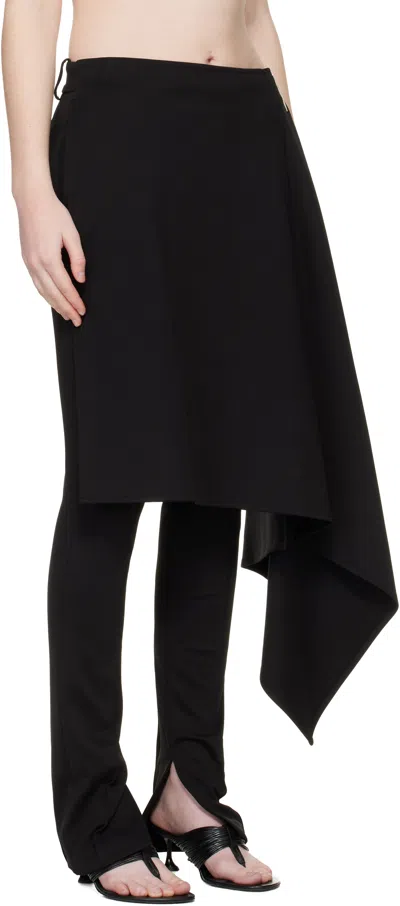 Attico Solid Color Casual Pants In Black