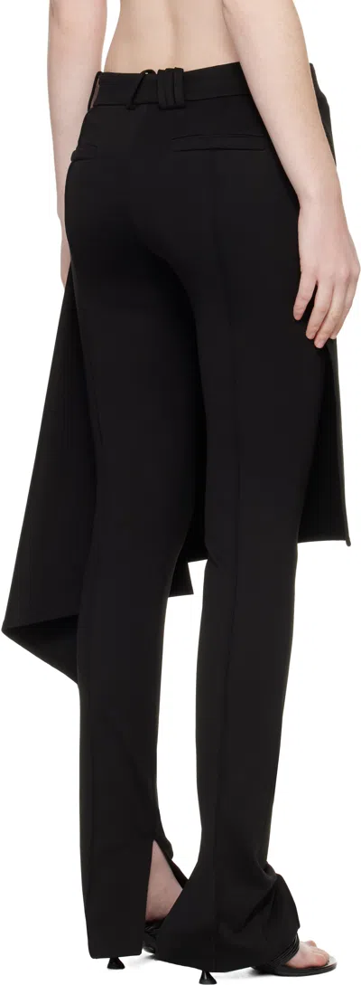 Attico Solid Color Casual Pants In Black