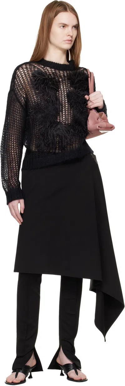 Attico Solid Color Casual Pants In Black