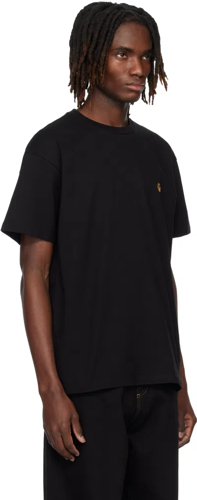 Carhartt American Script Embroidered Logo T-shirt In Black