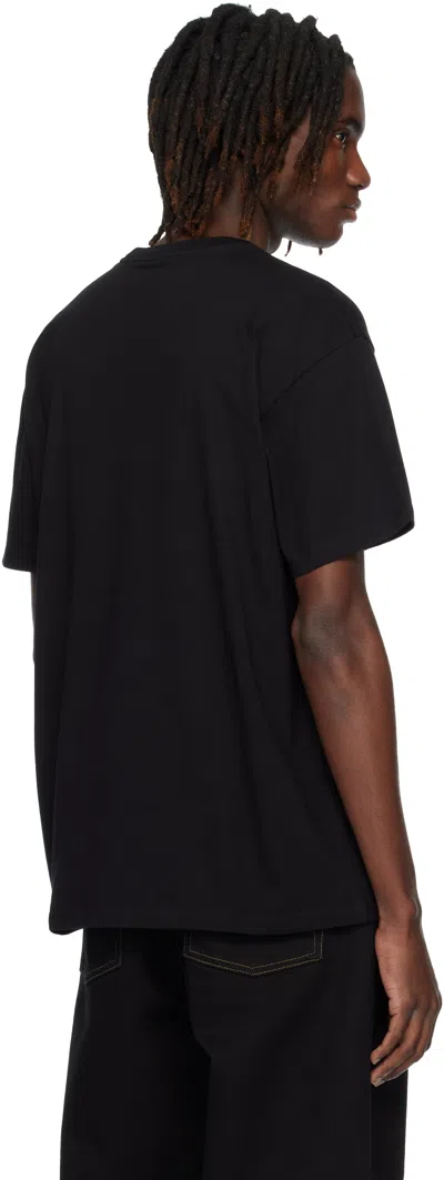 Carhartt American Script Embroidered Logo T-shirt In Black