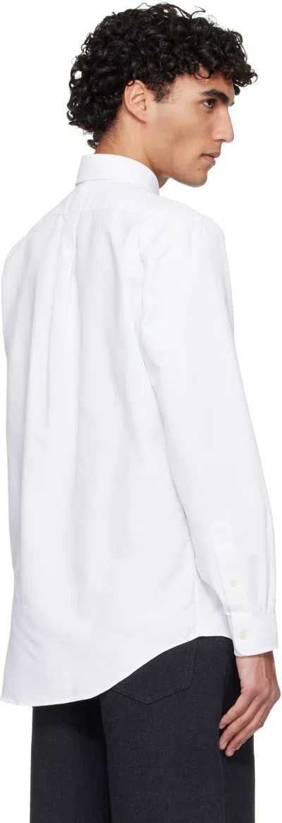 Polo Ralph Lauren Slim-fit Button-down Collar Logo-embroidered Cotton Oxford Shirt In White