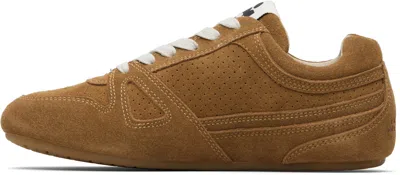 Isabel Marant Senny Perforated Suede Sneakers In Brown