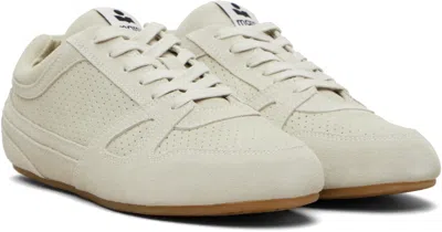 Isabel Marant Calfskin Leather Low-top Sneakers In White