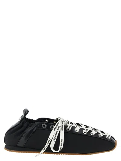 Ganni Alexander Mcqueen White Leather Sneakers With White Leather Heel