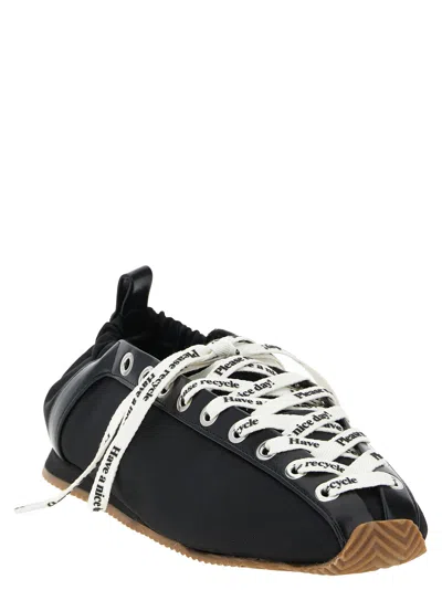 Ganni Alexander Mcqueen White Leather Sneakers With White Leather Heel
