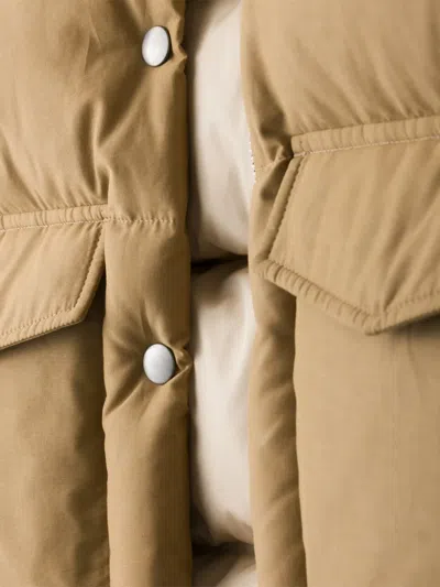 Prada Medium-weight Technical Fabric Down Jacket In Brown