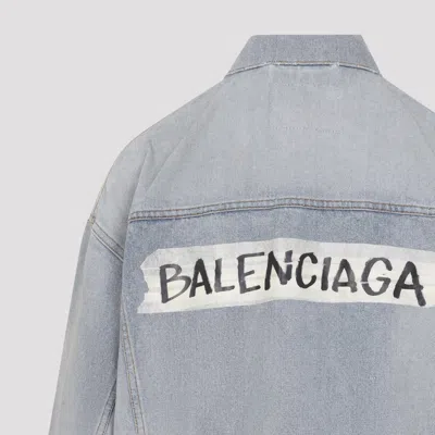 Balenciaga Collared Regular Jacket Long Sleeves Pockets In Gray