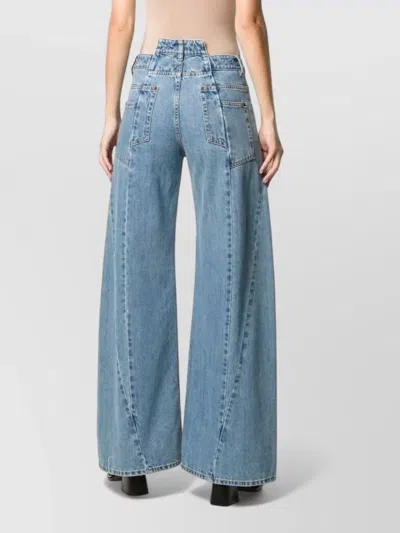 Maison Margiela Women Sky Blue Cut-out Detail Denim Jeans, 28 Luxury Jeans For Women Darveys