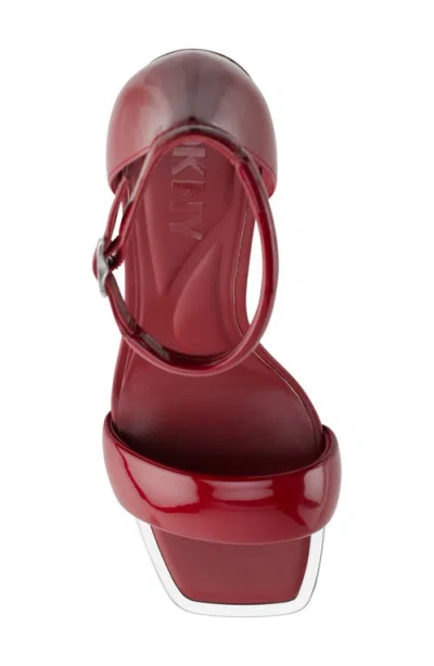 Dkny Scarla Ankle Strap Sandal In Red