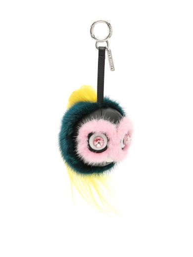Fendi Bag Bugs Mink Fur And Leather Charm In Black | ModeSens