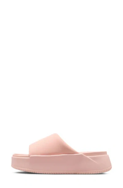 Nike Calm Elevation Platform Slide In Pink