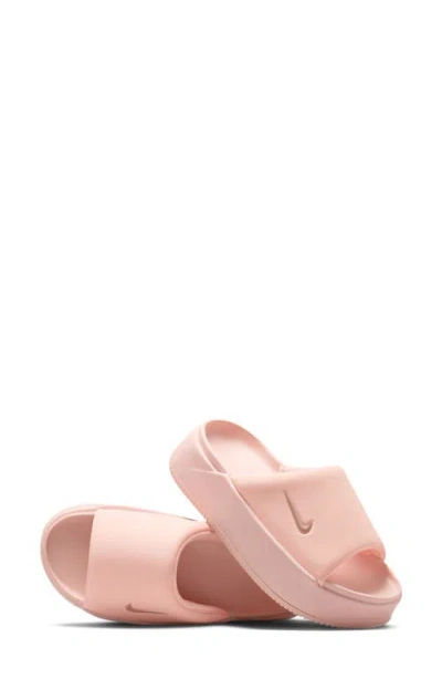 Nike Calm Elevation Platform Slide In Pink