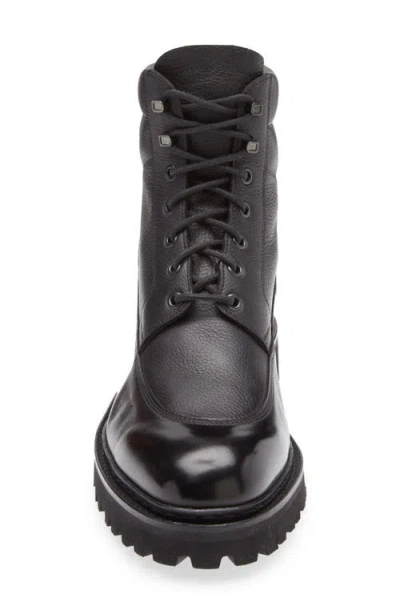 John Lobb Peak Longwing Lugged Ankle Boot In Black
