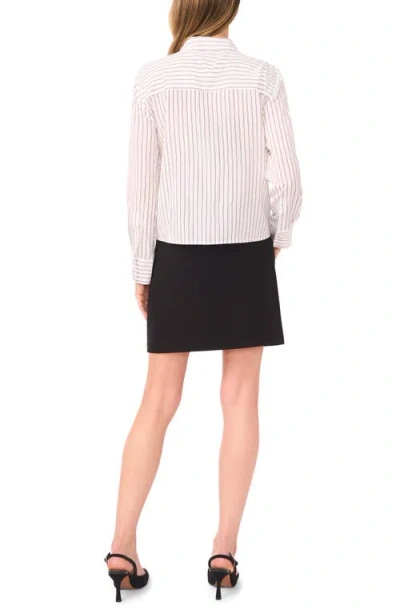 Halogenr Halogen(r) Stripe Button-up Shirt In White